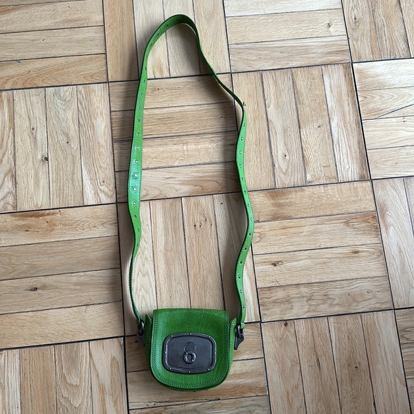 CELINE Crossbody Green Mini Bag Leather Stud - Picture 2 of 6